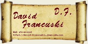 David Francuski vizit kartica
